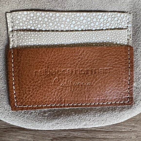 Rebecca Norman Ivory Sting Ray Leather Crescent Gold Bracelet Evening Clutch Bag - Picture 10 of 10